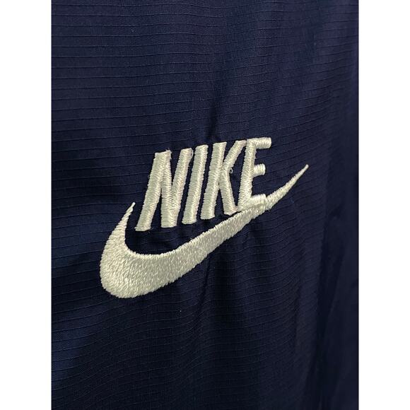 Vintage Nike Mens Blue & White Full Zip Jacket Size Medium 90s Y2K Soccer Warmer - Picture 13 of 13